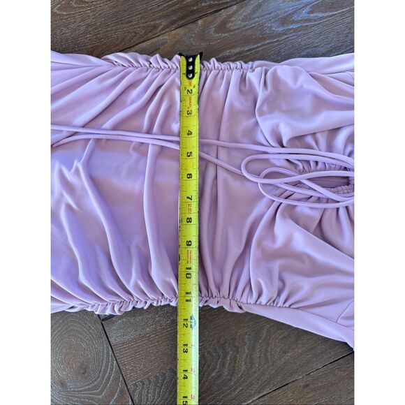 NWT Cinq a Sept Janis Square Neck Pale Iris Midi Dress Size 6 - Picture 8 of 8